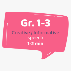 Creative/Informative Speech Grade 1-3 (1-2 min)