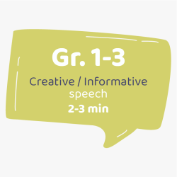 Creative/Informative Speech Grade 1-3 (2-3 min)