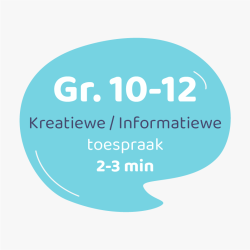 Kreatiewe/Informatiewe Toespraak Graad 10-12 (2-3 min)