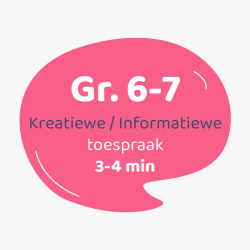 Kreatiewe/Informatiewe Toespraak Graad 6-7 (3-4 min)