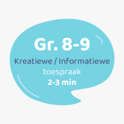 Kreatiewe/Informatiewe Toespraak Graad 8-9 (2-3 min)
